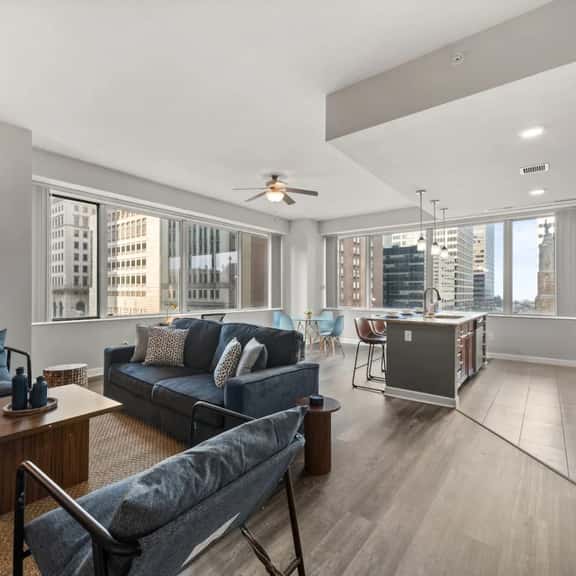 Monthly 2BR With Desk | Downtown Cleveland, 12 Min to Hopkins Airport - Image 1